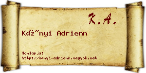 Kányi Adrienn névjegykártya